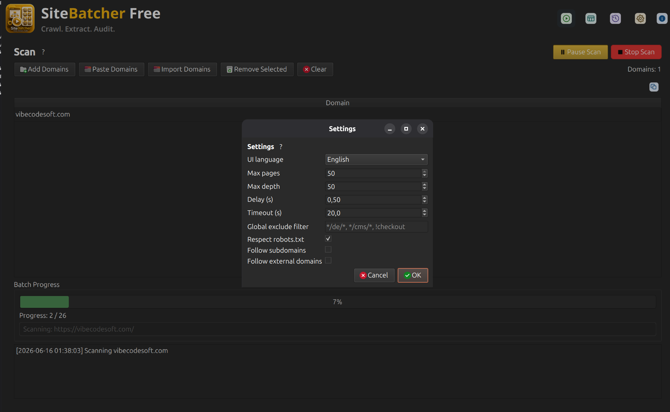 SiteBatcher